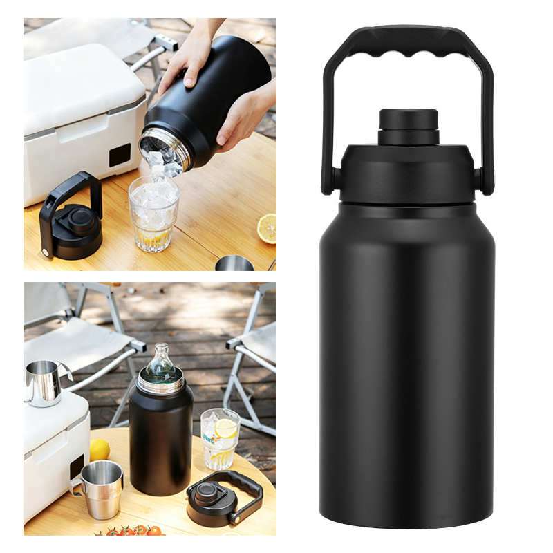 Sports Water Bottle Insulated - Yalıtımlı Su Şişesi, Kapaklı, Geniş Ağızlı,