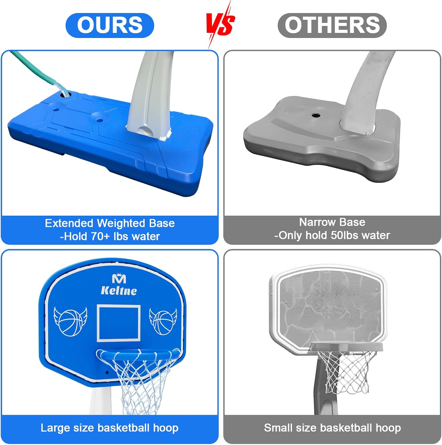 Genişletilmiş Sağlam Tabanlı B - Basketball Hoop incelemesi ve fiyatı